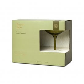 The Lou Coupe Glass - Set of 2 Olive