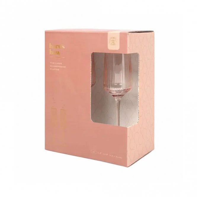 Here's How The Luna Champagne Flutes - Set of 2 Blush