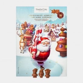 Simon Coll Santa 3D Figures Milk Chocolate Advent Calendar
