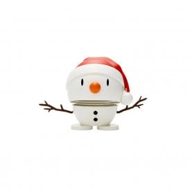 Santa Snowman White Small