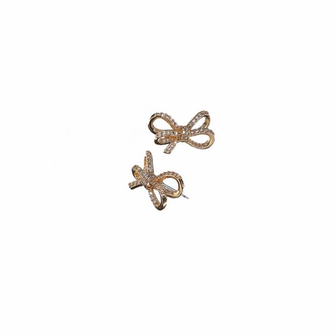 Hot Tomato Beautiful Bow Gold Stud Earrings