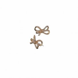 Beautiful Bow Gold Stud Earrings