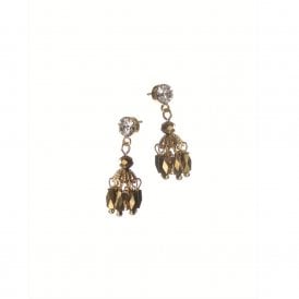 Chandelier Old Gold Drop Earrings