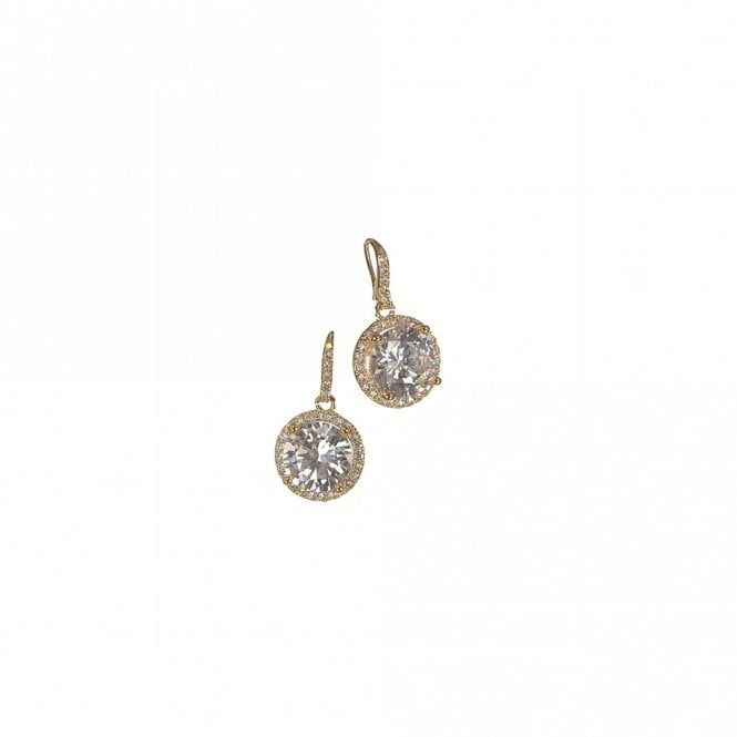 Hot Tomato Crystal Drop on Demi Hoop Earrings