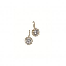Crystal Drop on Demi Hoop Earrings