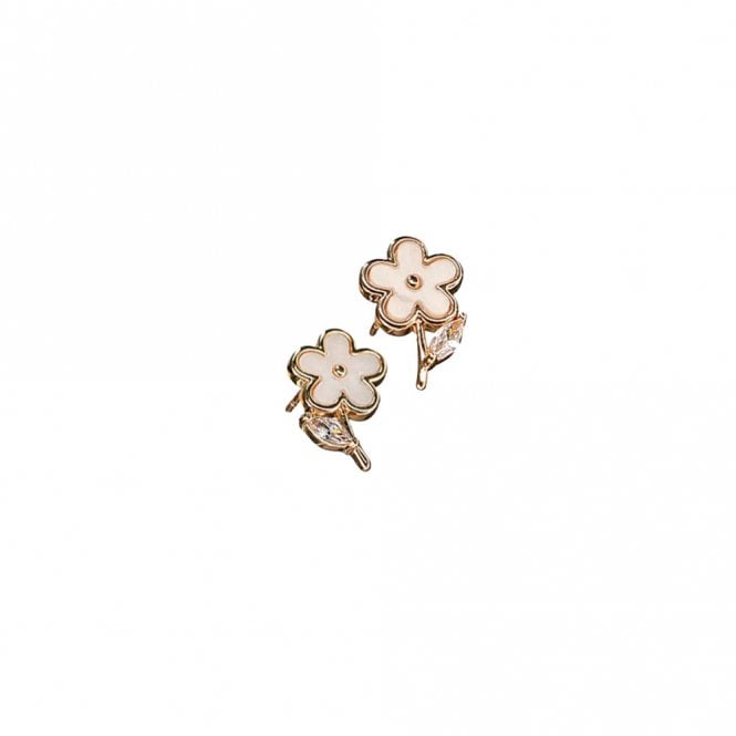 Hot Tomato Daisy Daisy Gold Crystal Stud Earrings