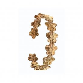 Flower Garland Open Cuff Bracelet