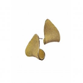 Folded Eclipse Gold Plated Studs