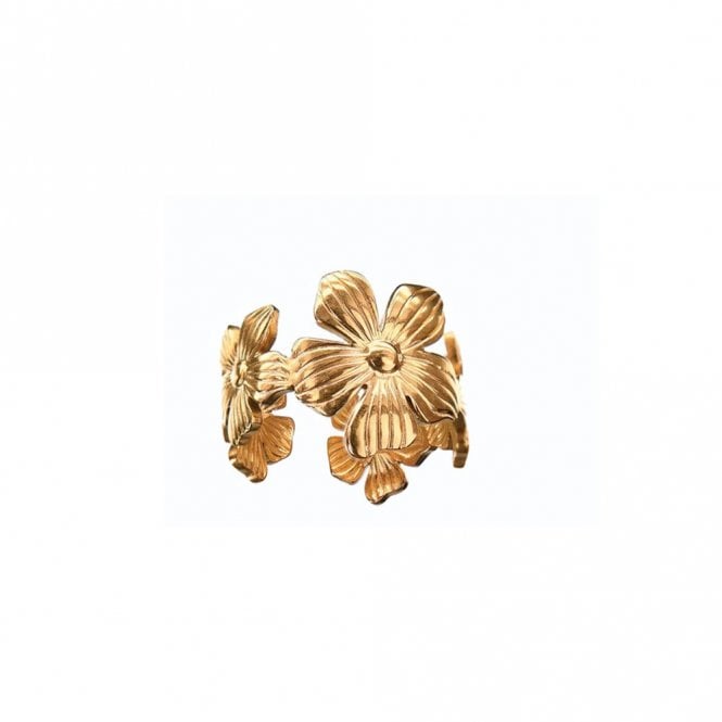 Hot Tomato Gold Plated Clemaris Garland Ring