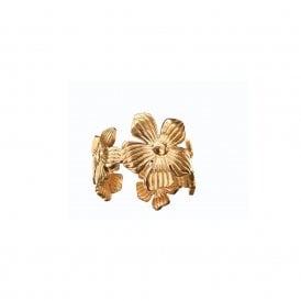Gold Plated Clemaris Garland Ring
