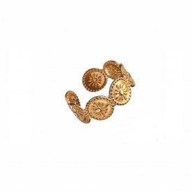 Gold Plated Compass Sun Ring