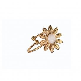 Gold Plated Flower Orbit Adjustable Ring