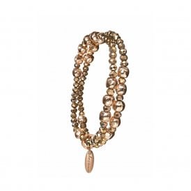 Golden Double Up Mirror & Metal Bead Bracelet