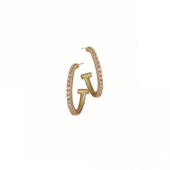 Hot Tomato Hammerhead Sparkle Hoop Earrings