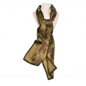 Old Lime & Cocoa Skinny Cravat Scarf