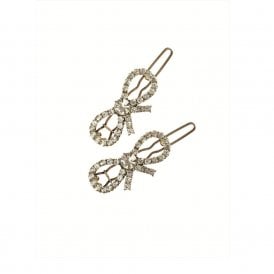 Petite Sparkle Bow Hair Clips Set of 2