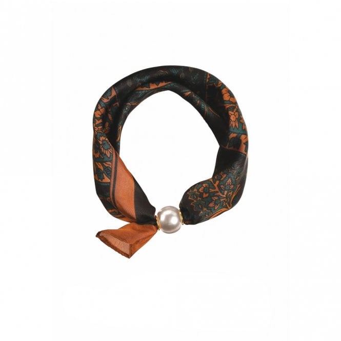 Hot Tomato Rust Navy Emerald Pearl Neckerchief