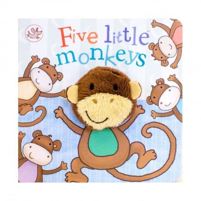 House of Marbles Five Little Monkeys Finger Puppet Book