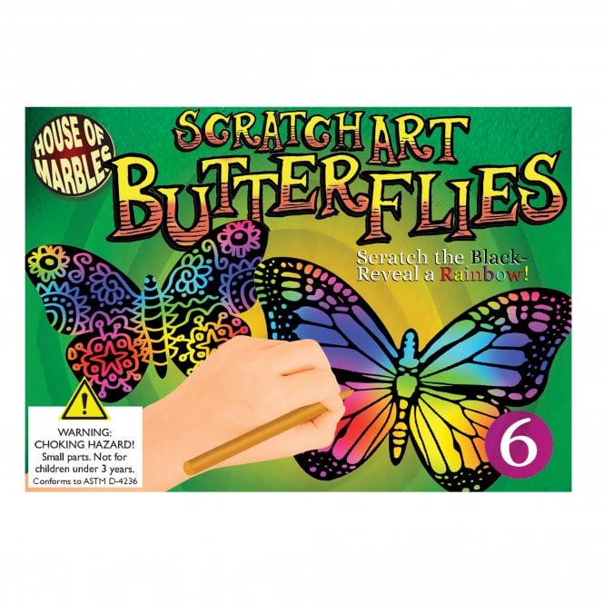 House of Marbles Scratch Art Set - Butterflies
