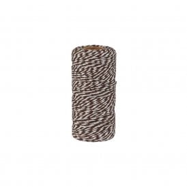 Brown & White String 100m Roll