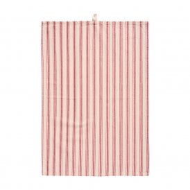 Cecile Red Stripe Tea Towel