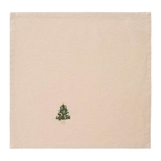 Ib Laursen Christmas Tree In Basket Linen Cloth Napkin