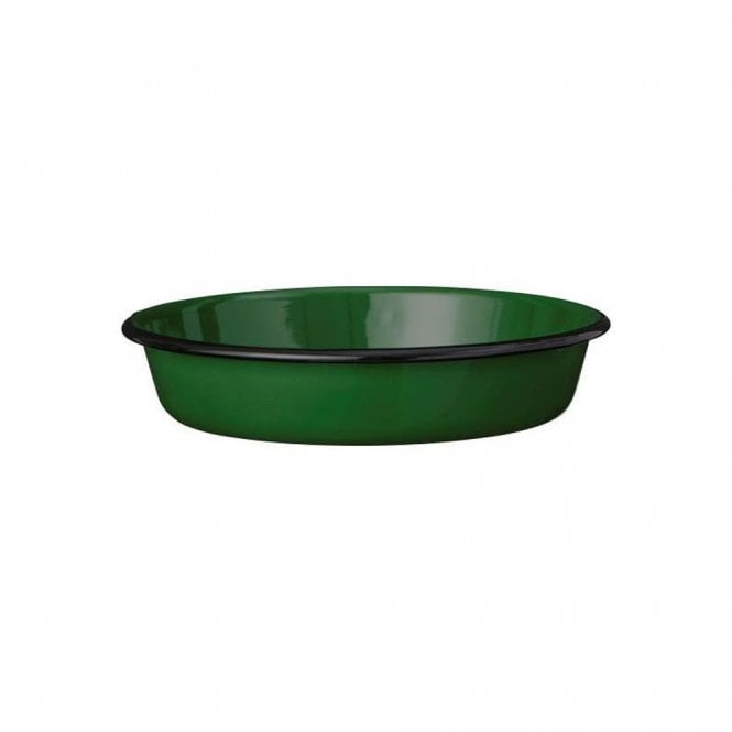 Ib Laursen Enamel Dark Green with Black Rim Bowl