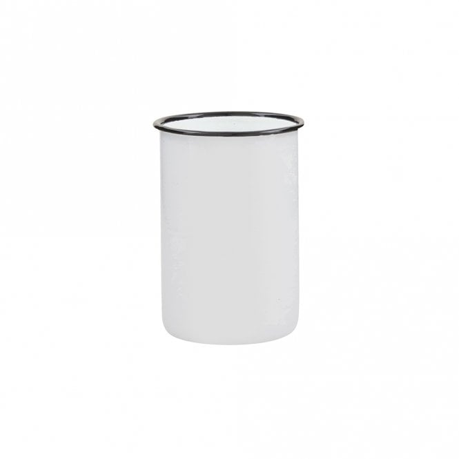 Ib Laursen Enamel White with Black Rim Tumbler