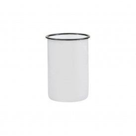 Enamel White with Black Rim Tumbler