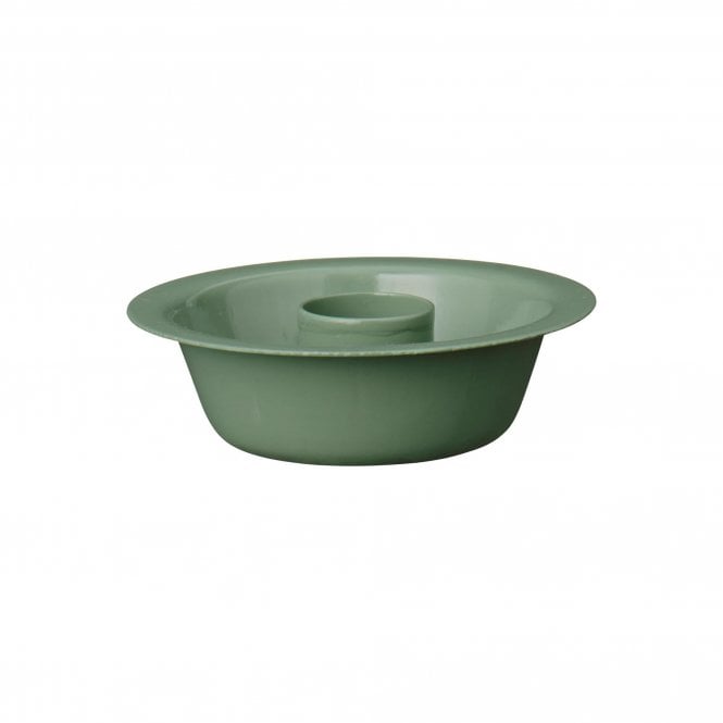 Ib Laursen Green Metal Candle Holder with Bowl