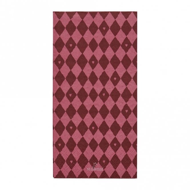 Ib Laursen Harlequin Hearts Paper Napkins Pack of 16