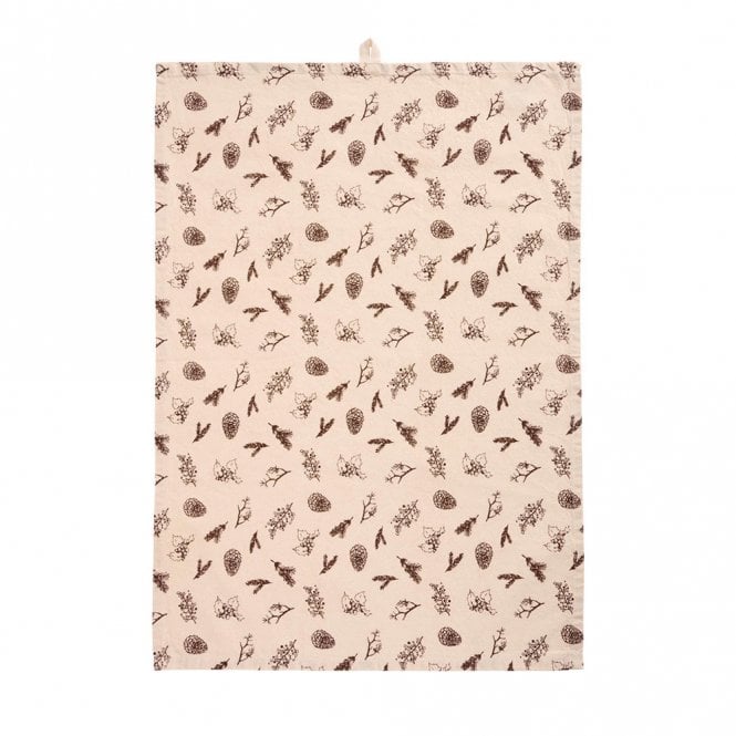 Ib Laursen Jolly Cones & Twigs Tea Towel