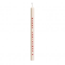 Merry Christmas Taper Candle