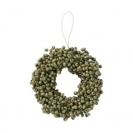 Mixed Beaded Wooden Wreath