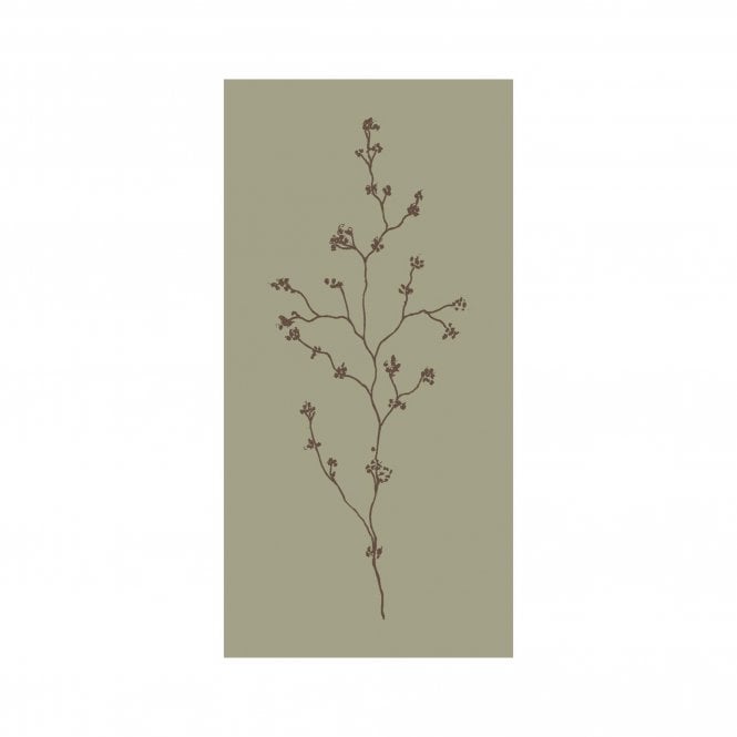 Ib Laursen Moss Green with Flower Sprig Paper Napkins