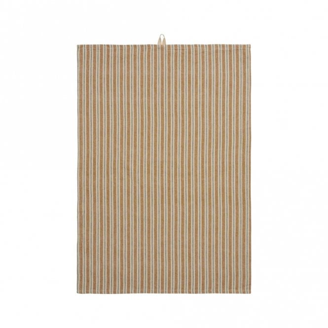 Ib Laursen Mustard & Green Stripe Tea Towel