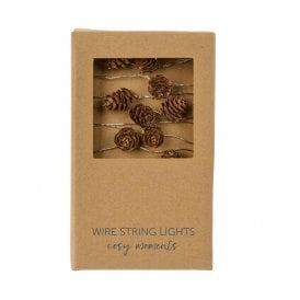 Pine Cones Wire String Indoor Lights