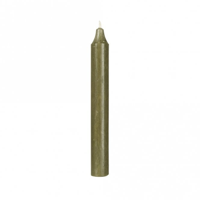 Ib Laursen Rustic Forest Green Dinner Candle