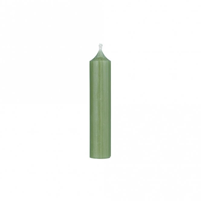 Ib Laursen Rustic Green Tea Short Dinner Candle