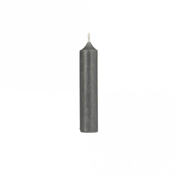 Ib Laursen Rustic Grey Short Dinner Candle