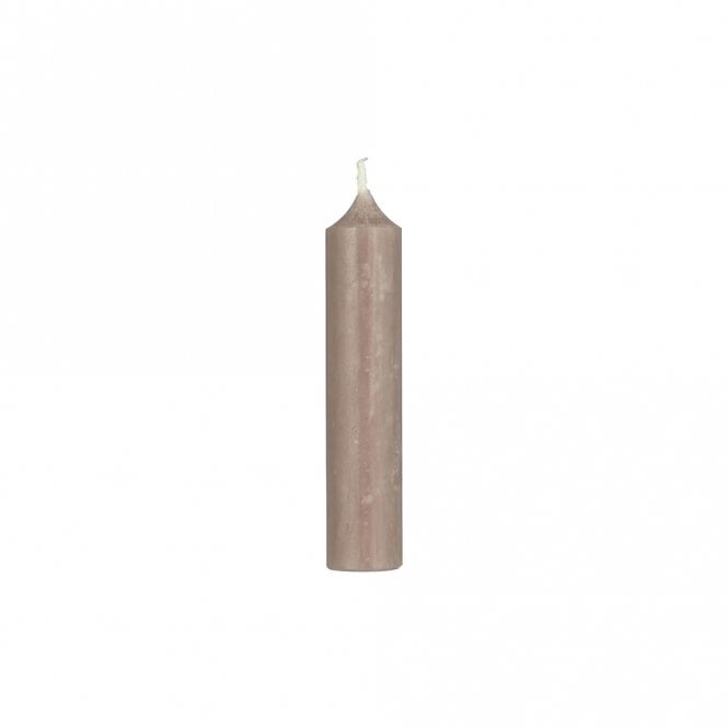 Ib Laursen Rustic Old Rose Short Dinner Candle