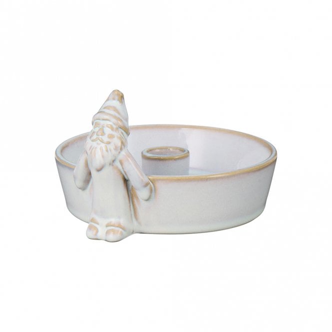 Ib Laursen Santa Claus White Candle Holder