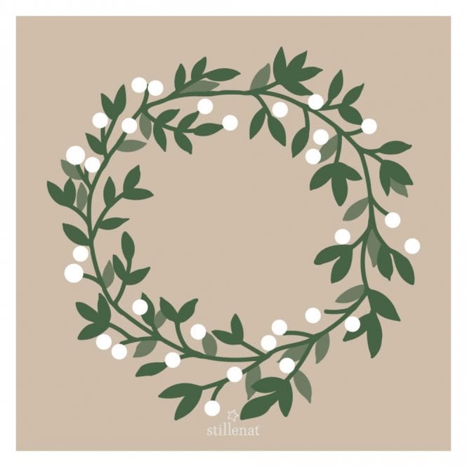 Ib Laursen Snowberry Wreath Pack of 20 Paper Napkins