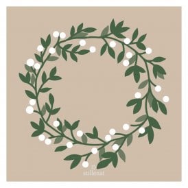 Snowberry Wreath Pack of 20 Paper Napkins
