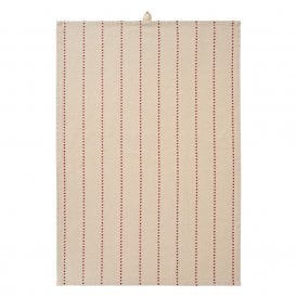 Valentina Red Hearts Stripe Tea Towel