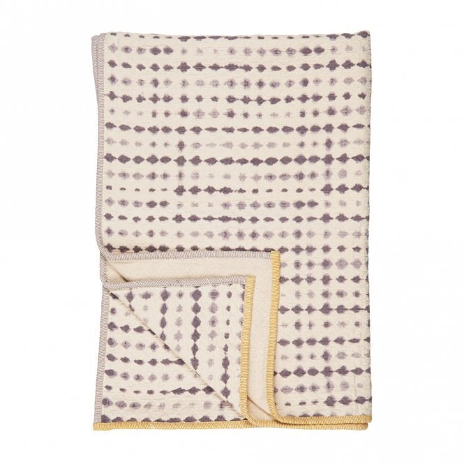 Ib Laursen Vigga Purple Double Weaving Print Throw