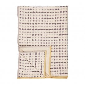 Vigga Purple Double Weaving Print Throw