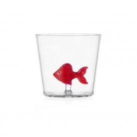 Animal Farm Red Fish Glass Tumbler