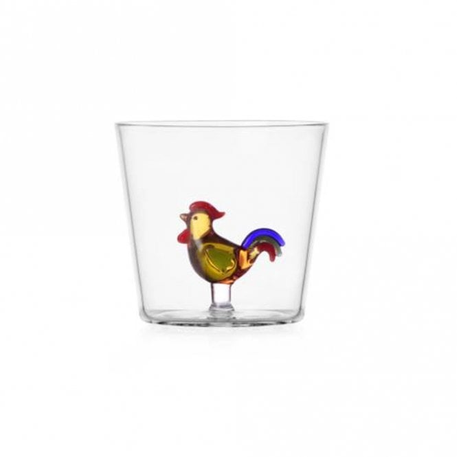 Ichendorf Milano Animal Farm Rooster Glass Tumbler