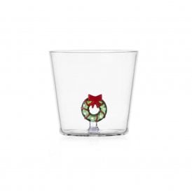 Christmas Wreath Glass Tumbler